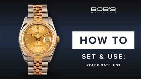 how to set time on rolex|how to adjust rolex datejust.